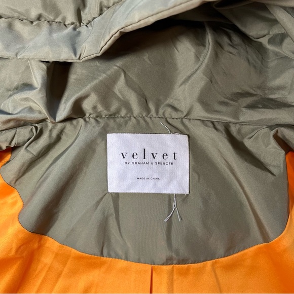 Velvet by Graham and Spencer Women Raylin Cropped Puffer Jacket Sage Green Sz S - Picture 3 of 10